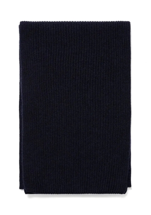 Sunspel Ribbed Scarf - Blue