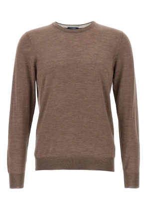 Barba crew-neck long-sleeve jumper - Brown