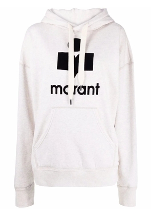 MARANT ÉTOILE Mansel logo-print hoodie - Neutrals
