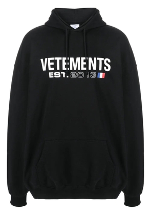 VETEMENTS logo-print hoodie - Black
