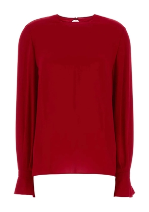 Valentino Garavani ruffled georgette blouse - Red