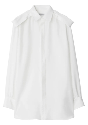 Burberry long-sleeve silk shirt - White