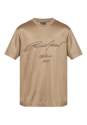 Emporio Armani ASV lyocell-blend T-Shirt - Brown