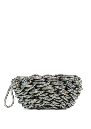Alienina Lina woven clutch bag - Silver