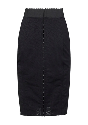 Dolce & Gabbana lace-insert pencil midi skirt - Black