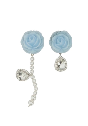 Magda Butrym embellished flower drop earrings - Silver