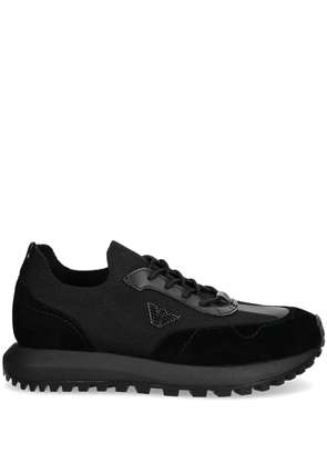 Emporio Armani logo-plaque sneakers - Black