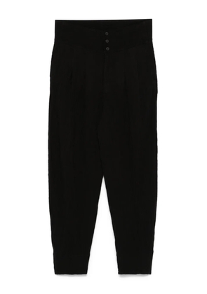 Transit embossed-effect high-waist trousers - Black