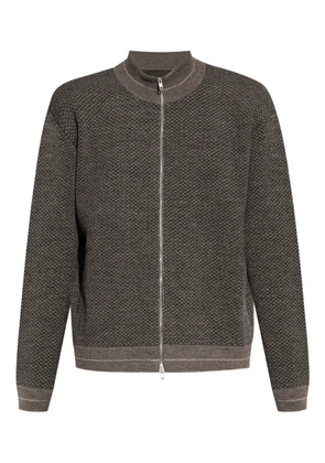 Maison Margiela zip-front wool cardigan - Brown