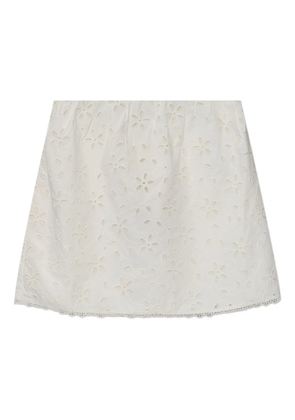 Posse Salma floral-embroidered skort - White