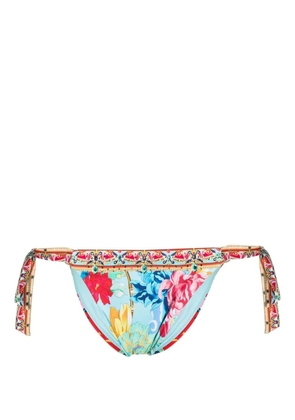 Camilla floral-print bikini bottoms - Green