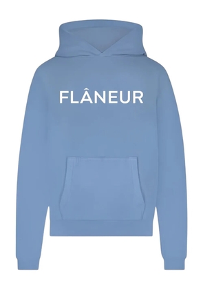 FLÂNEUR logo-print hoodie - Blue