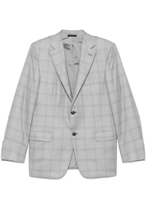 Brioni checked blazer - Grey