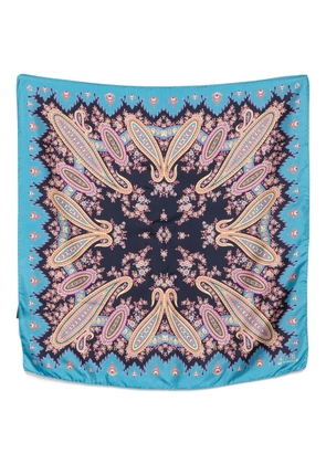ETRO paisley-pattern silk scarf - Blue