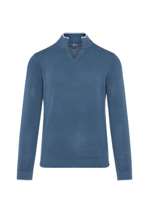 Fedeli V-neck sweater - Blue