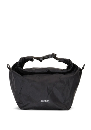 Osklen zipped-pocket buckle-fastening shoulder bag - Black