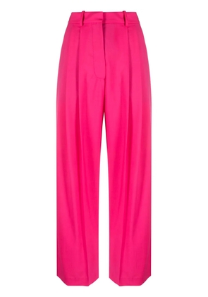 Alysi pleat-detail straight-leg trousers - Pink