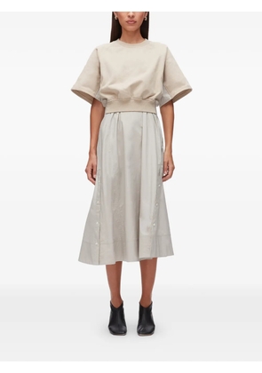 3.1 Phillip Lim short-sleeves midi dress - Neutrals