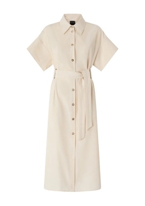 PINKO button belted midi shirt dress - Neutrals