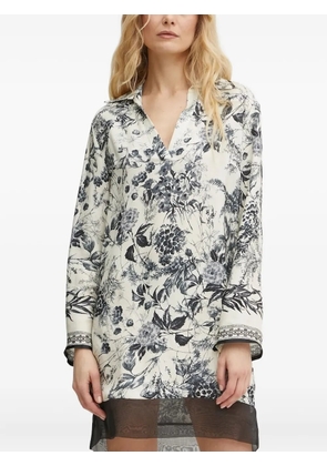 SIMONA CORSELLINI floral-print mini dress - White