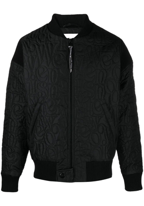 Vivienne Westwood logo-stitch quilted bomber jacket - Black