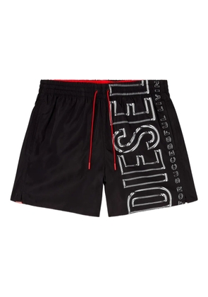 Diesel logo swim shorts - Black