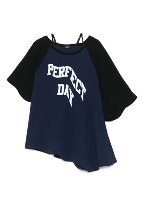 Undercover asymmetric T-shirt - Blue