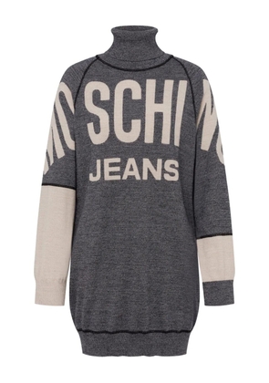 MOSCHINO JEANS knitted roll-neck dress - Grey