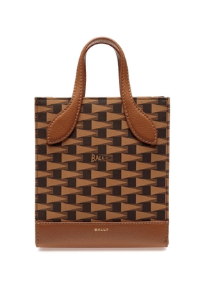 Bally mini Pennant-print tote bag - Brown