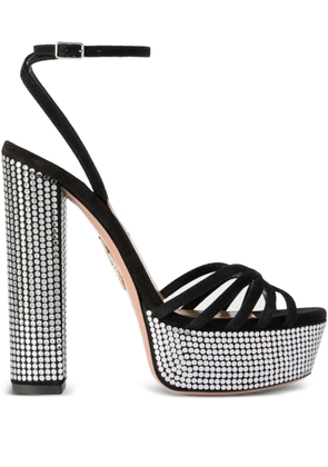 Aquazzura platform embellished sandals - Black
