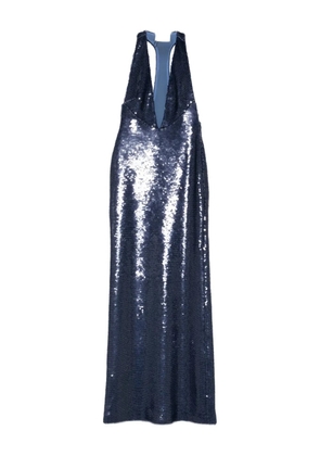 The New Arrivals Ilkyaz Ozel Olympia sequin-embellished maxi dress - Blue