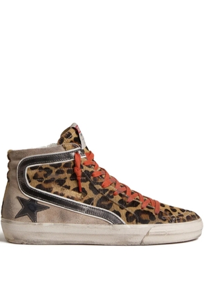 Golden Goose Slide high-top sneakers - Brown