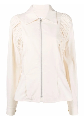 Maison Margiela ruched-detail shirt - Neutrals