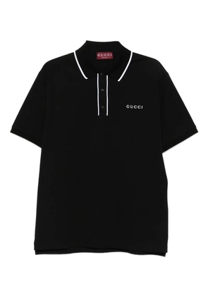 Gucci tipped-collar polo shirt - Black