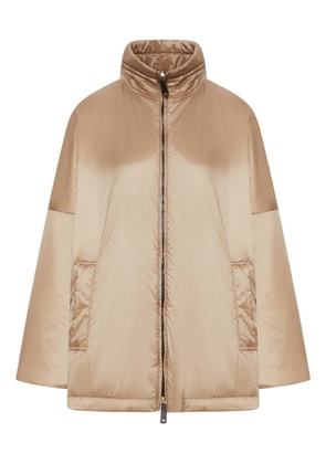 Max Mara high-neck zip-fastening jacket - Neutrals
