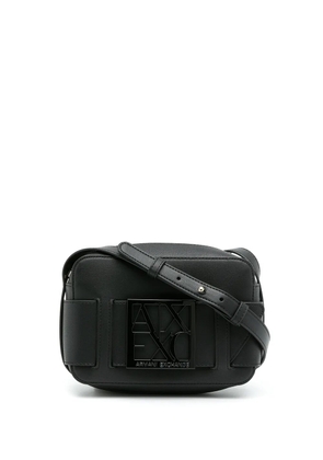 Armani Exchange logo-plaque detail crossbody bag - Black