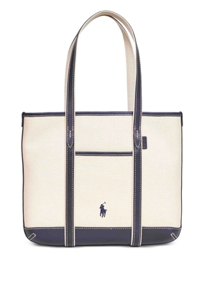 Polo Ralph Lauren medium leather-trim shoulder bag - Neutrals