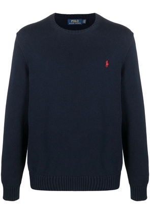 Polo Ralph Lauren embroidered logo knitted jumper - Blue
