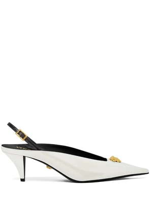 Versace 55mm Medusa leather pumps - White