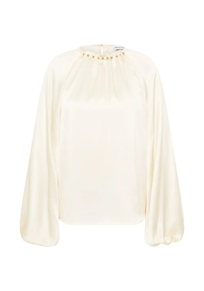 Rebecca Vallance gold-tone studded blouse - Neutrals