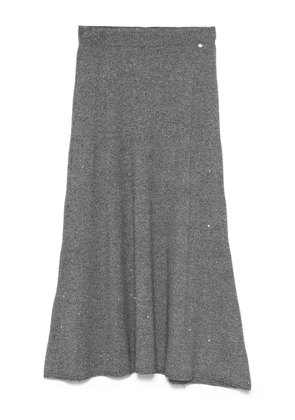 LIU JO sequin-embellished A-line skirt - Grey