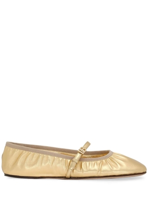 Dolce & Gabbana DNA leather ballerina shoes - Gold