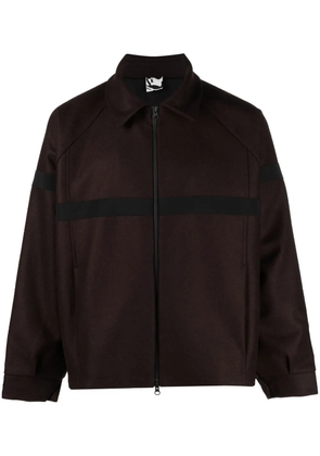 GR10K x Salomon zip-up shirt jacket - Brown