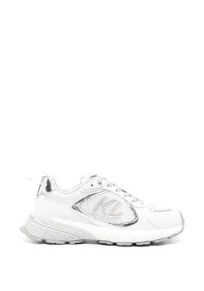 Karl Lagerfeld Orion metallic-trim sneakers - White