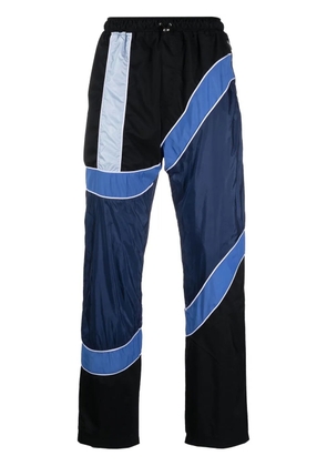 Ahluwalia colour-block stripe-detail trousers - Blue