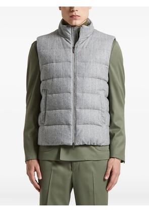 Peserico pinstripe quilted gilet - Grey