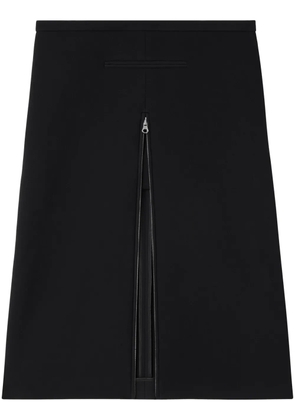 Courrèges Heritage crepe-texture midi skirt - Black
