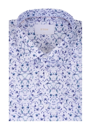Eton floral-print shirt - Blue