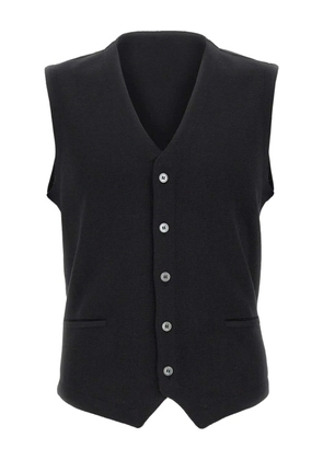 Gran Sasso button-up welt-pocket waistcoat - Black