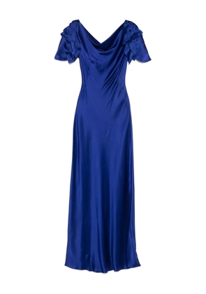 Alberta Ferretti satin maxi dress - Blue